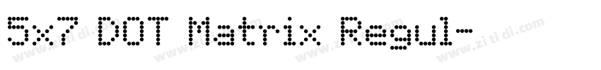 5x7 DOT Matrix Regul字体转换
